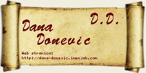 Dana Donević vizit kartica